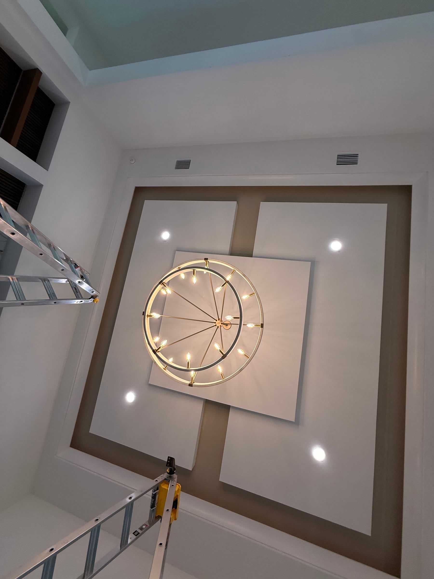 Media Wall with Built-In Shelving and a Tray Ceiling Detail in Sarasota, FL — photo 3 of 8