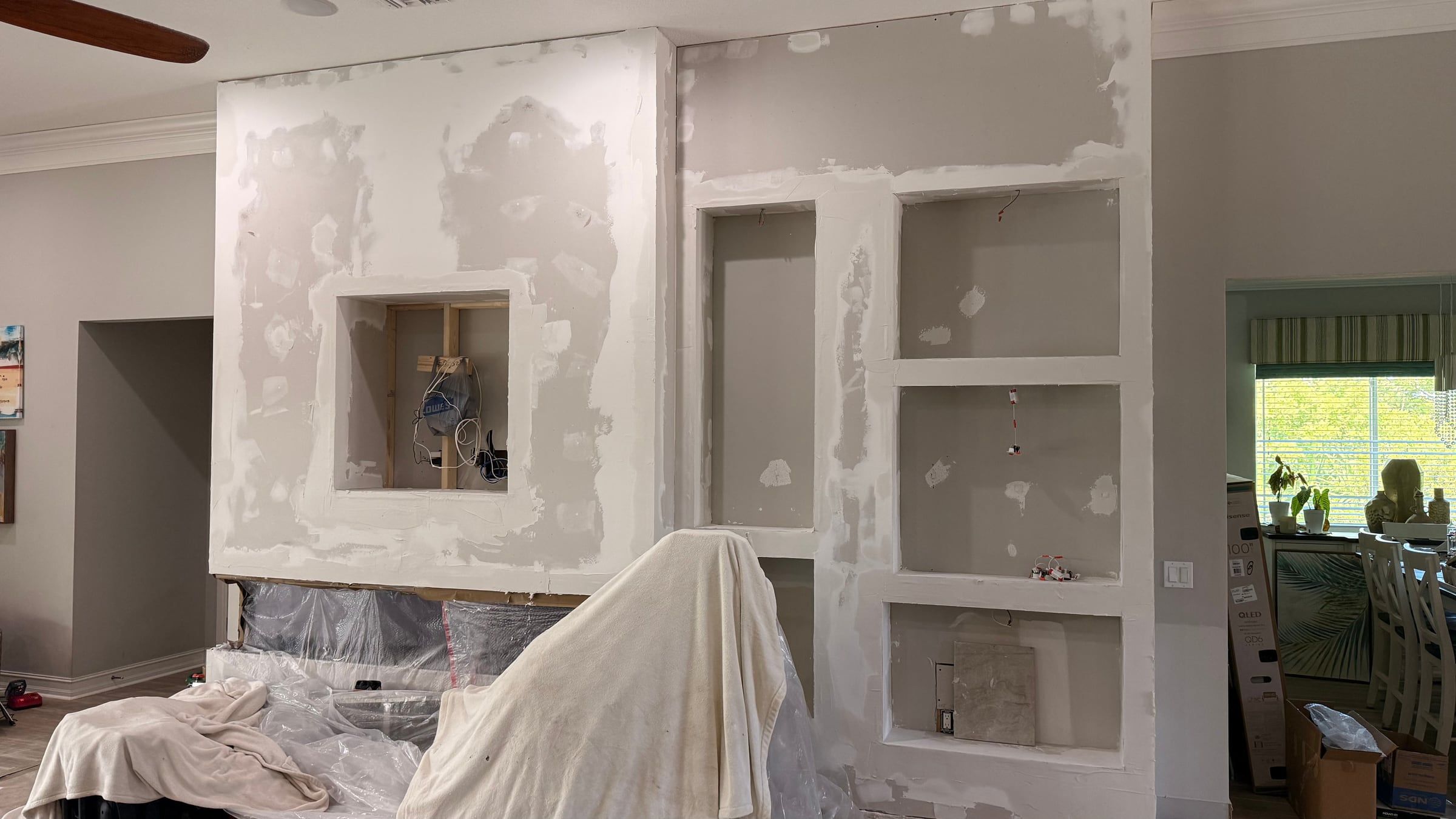 Media Wall with Lit Display Niches and Linear Fireplace in Melbourne, FL — photo 11 of 27
