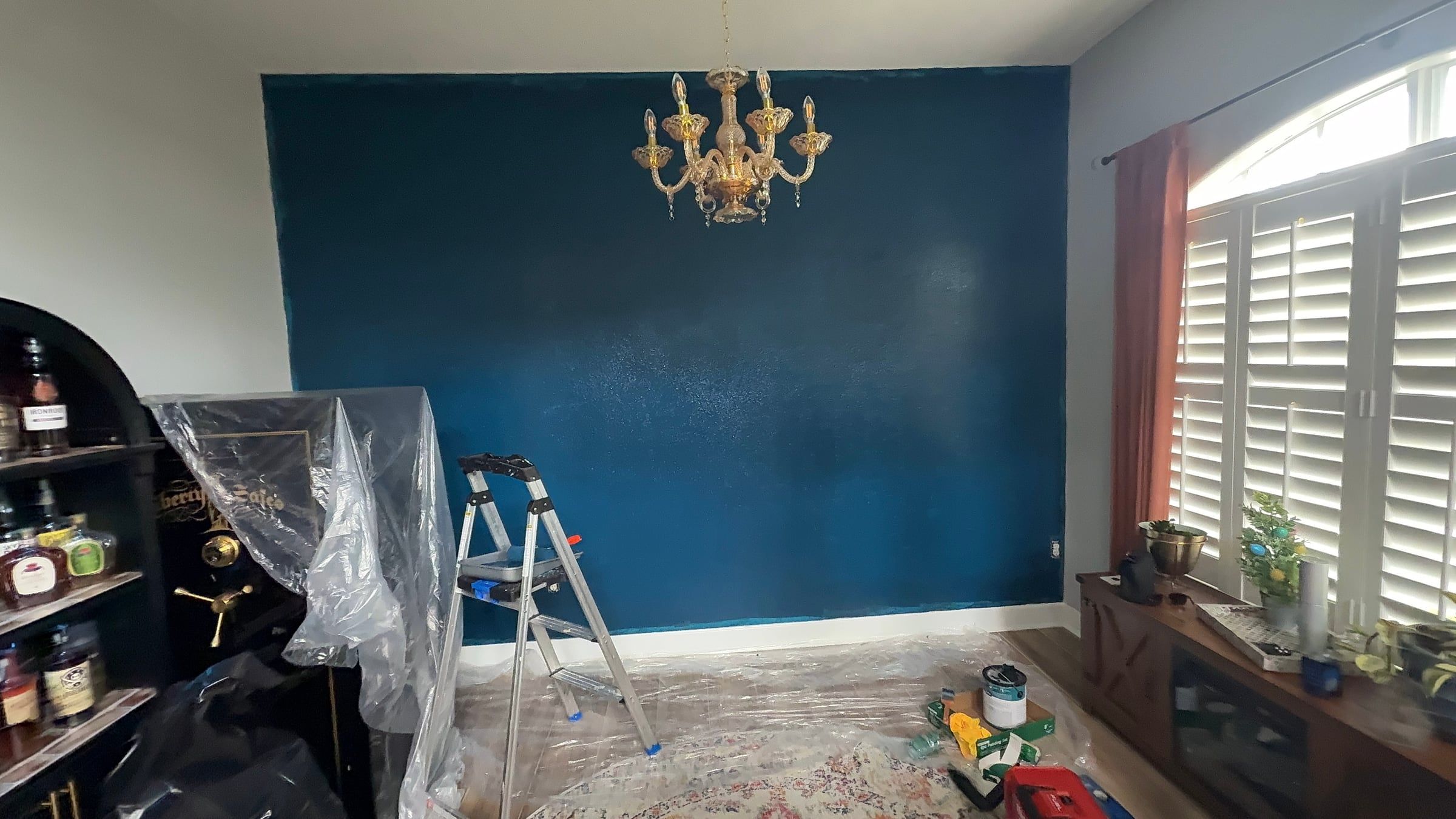 Navy Accent Wall with Picture-Frame Molding in Melbourne, FL — photo 5 of 11