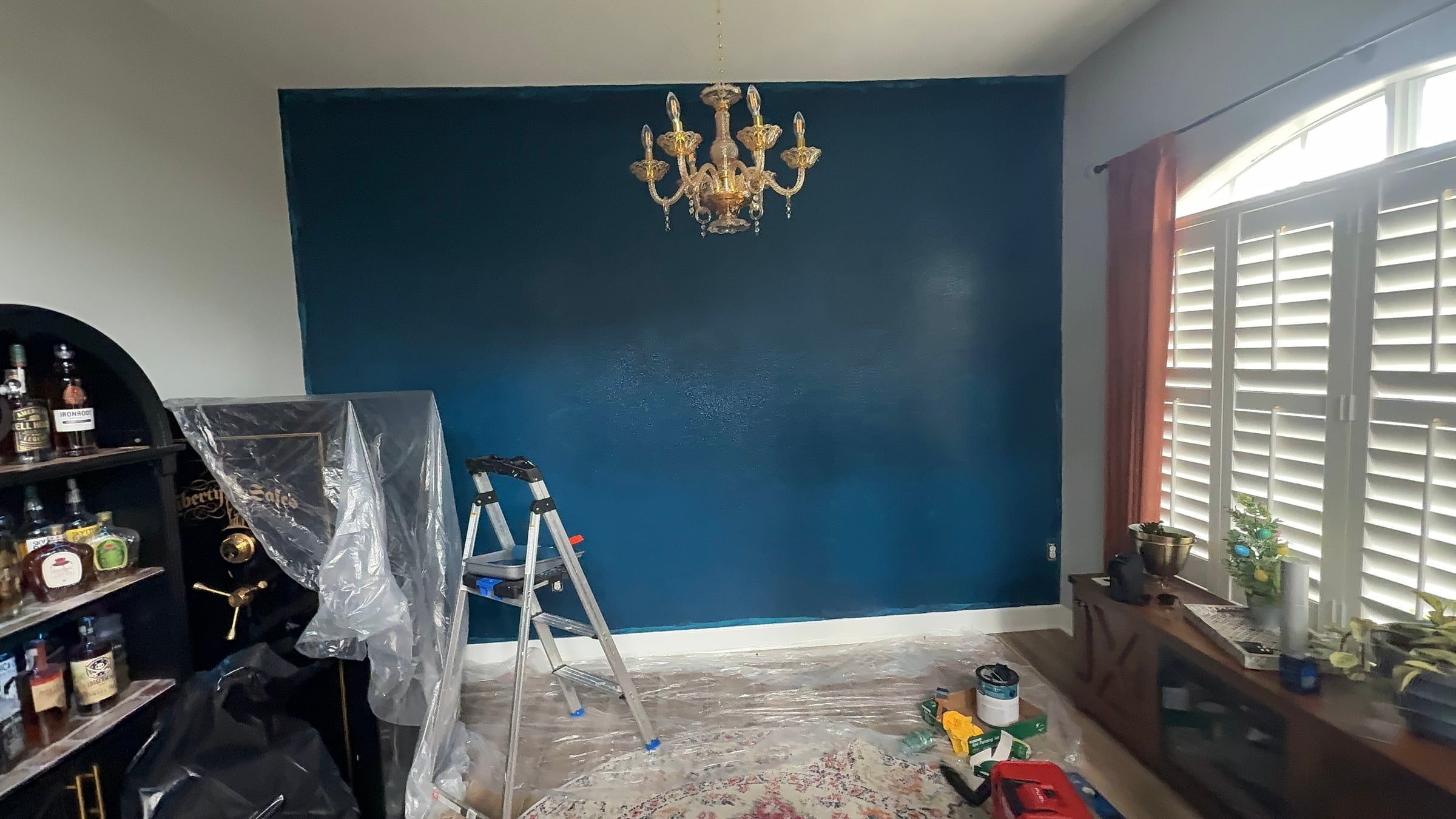 Navy Accent Wall with Picture-Frame Molding in Melbourne, FL — photo 6 of 11