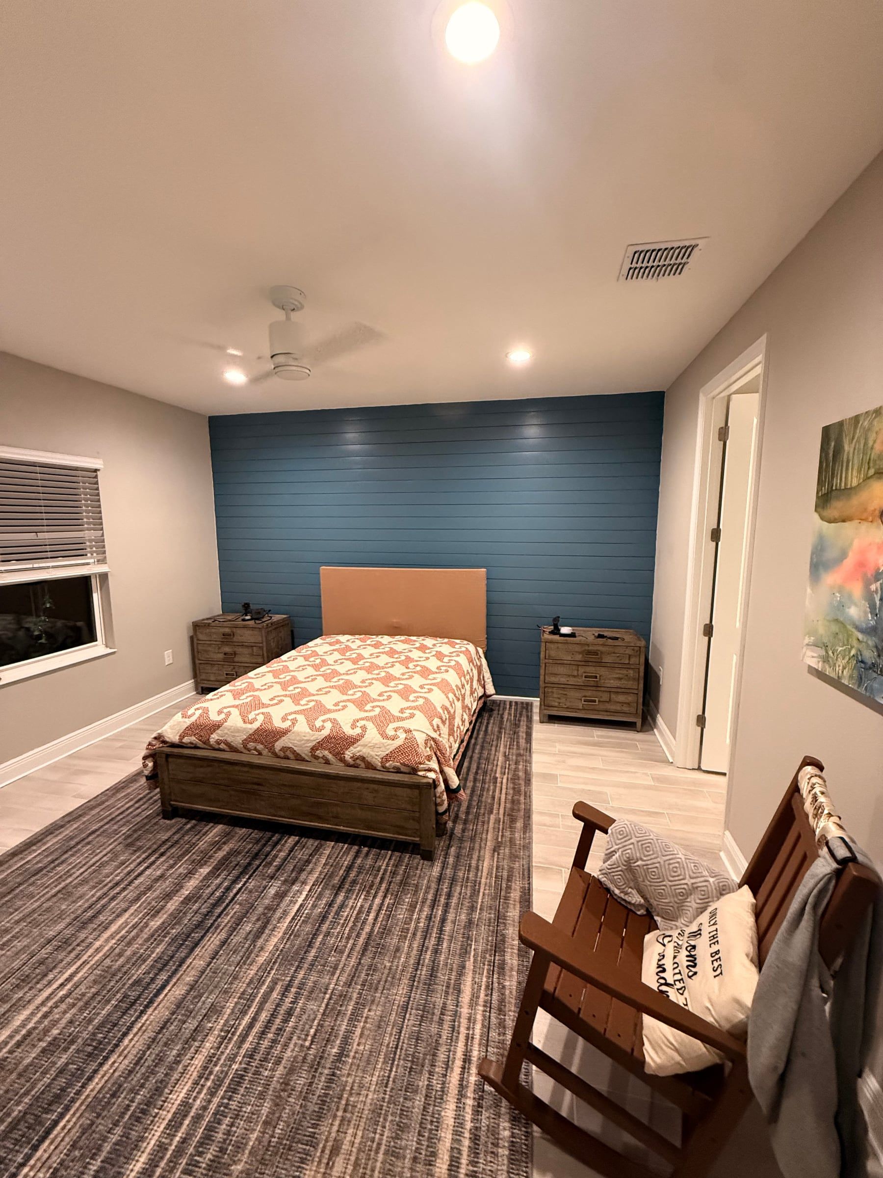 Painted Shiplap Accent Wall in Winter Park, FL