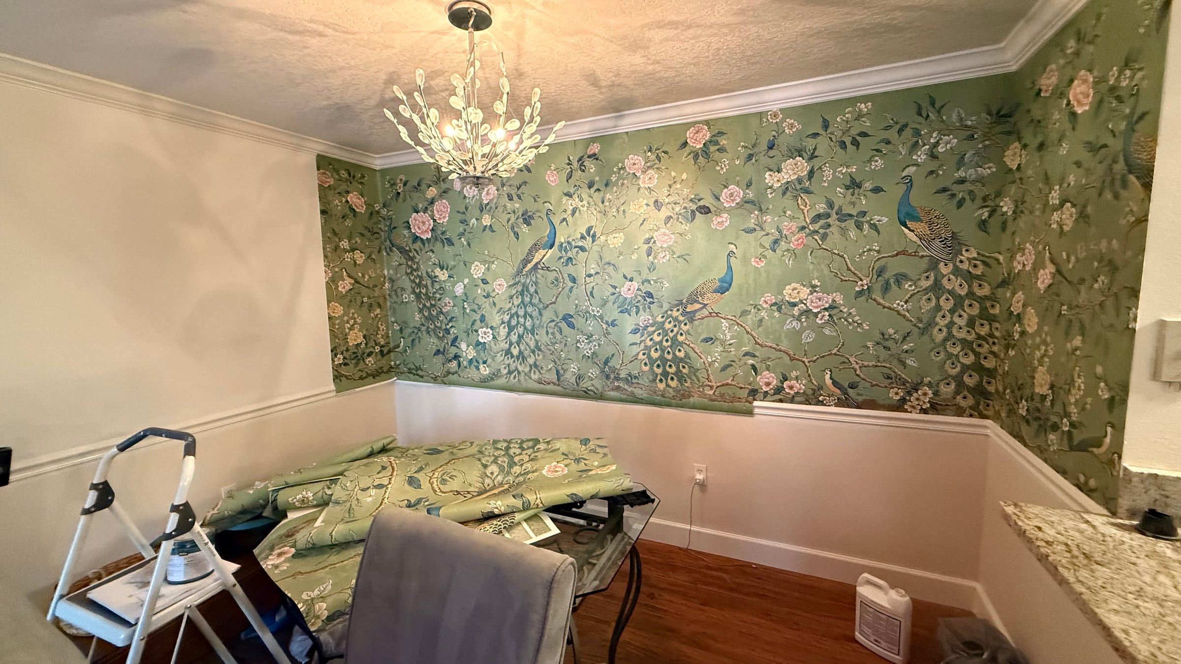 Chinoiserie Wallpaper with Wainscoting in Lake Nona, FL — photo 2 of 7