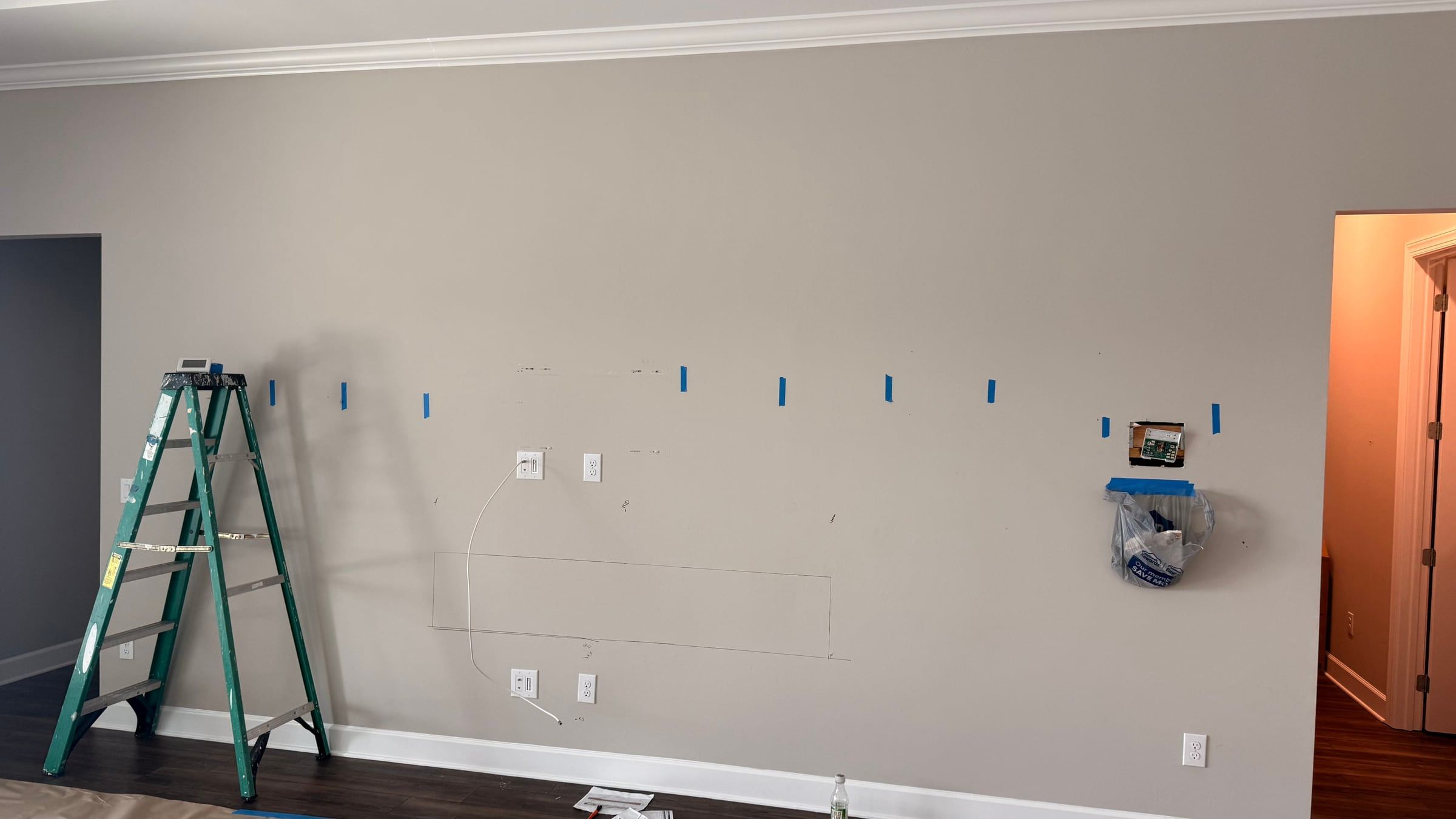 Media Wall with Electric Fireplace Built from the Studs in Orlando, FL — photo 2 of 12